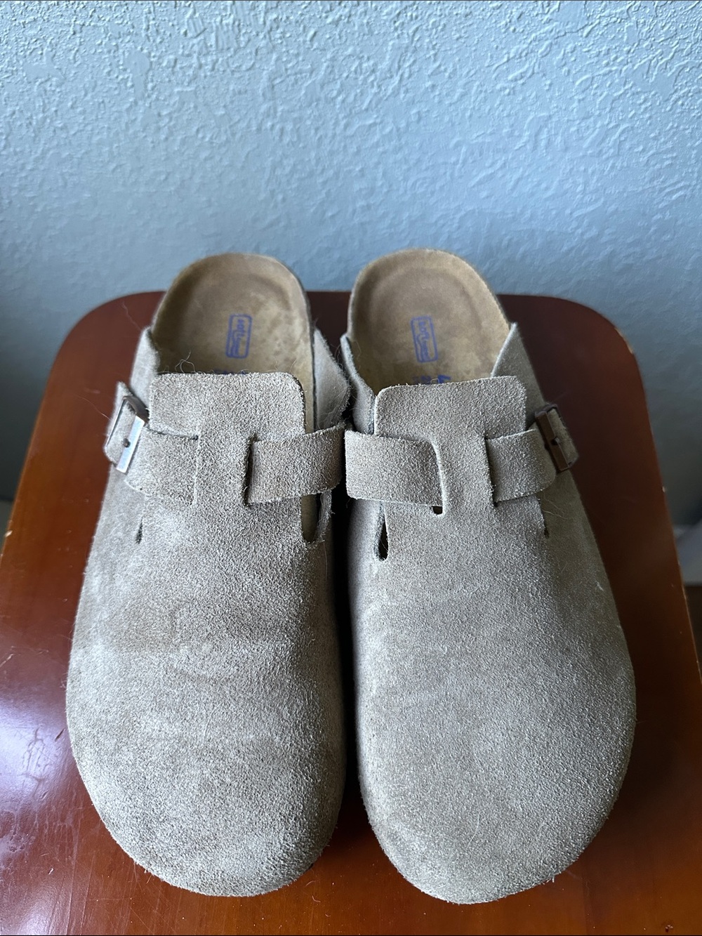Birkenstock Beige Suede Slip-On Sandals